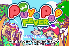 Puyo Puyo Fever Title Screen